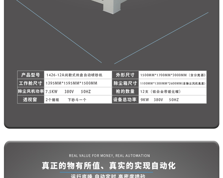 鑫百通牌 1416-12A 间歇转盘式自动喷砂机