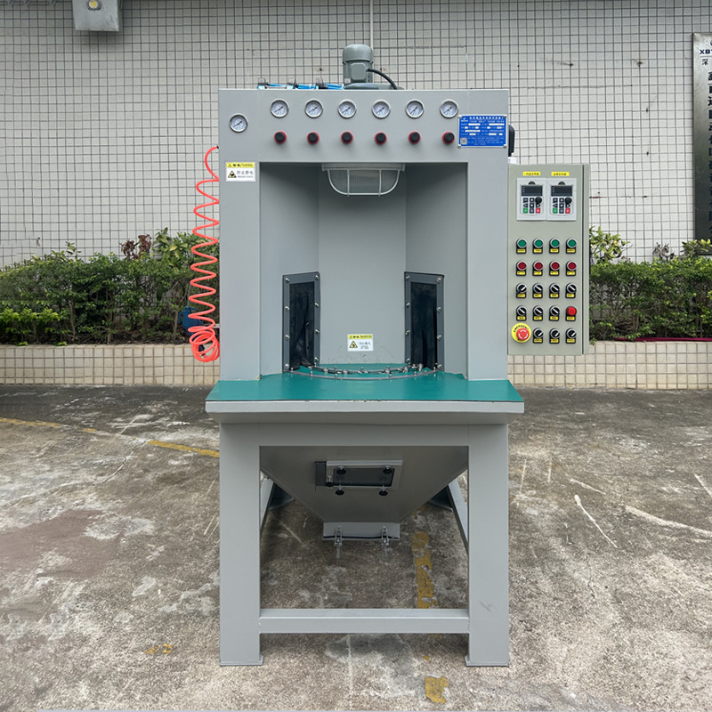 厨具厂适用工位转盘一体自动喷砂机 小型