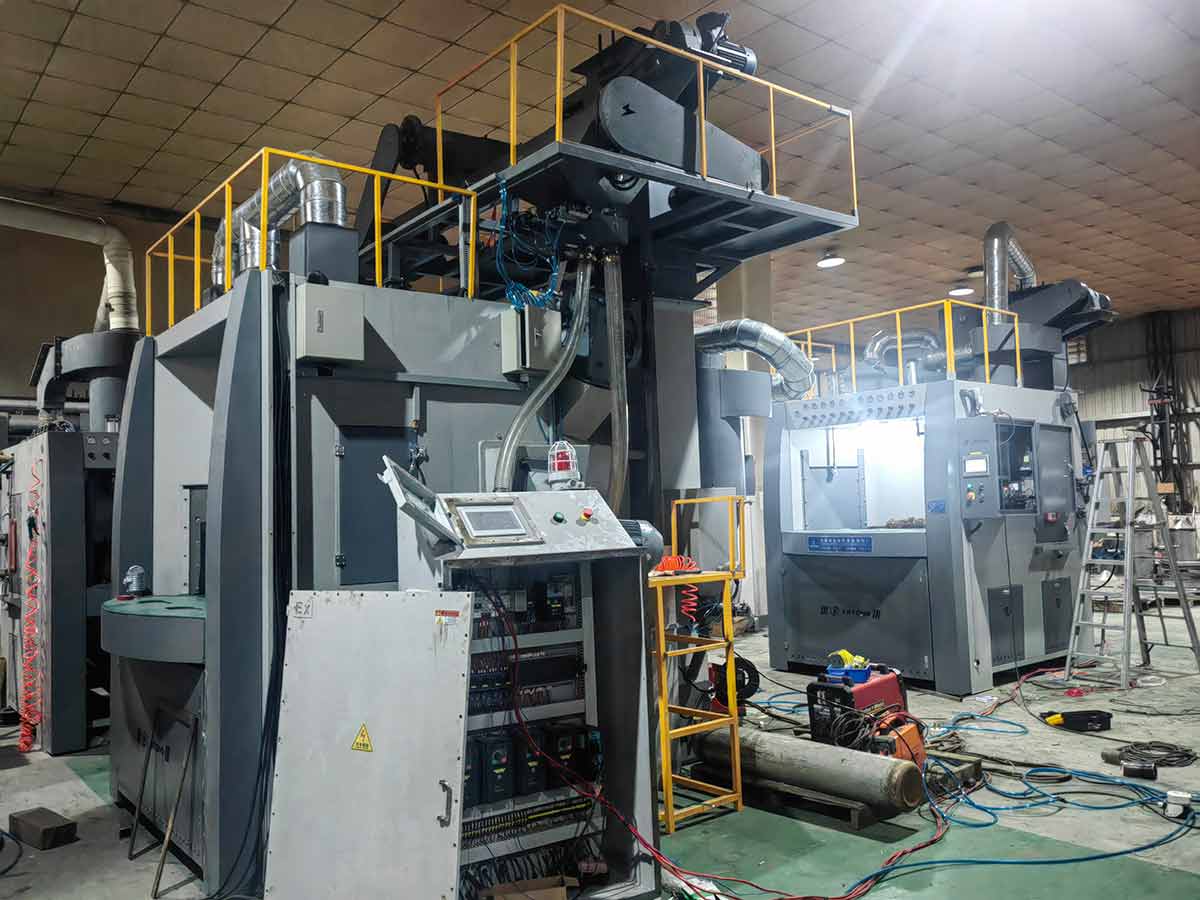 深圳鑫百通转盘式抛丸机设备实拍图片