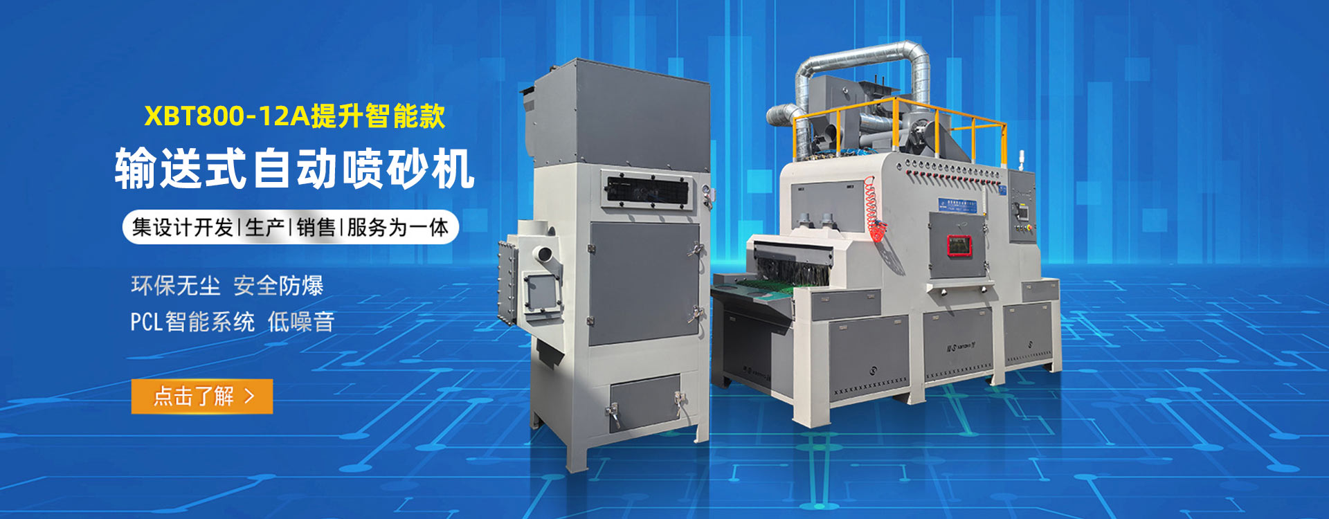 鑫百通XBT800-12A输送式自动喷砂机