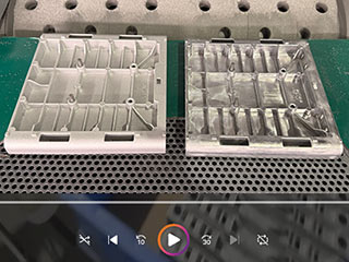 江西客户案例：汽车铝压铸件通过式抛丸机工作视频