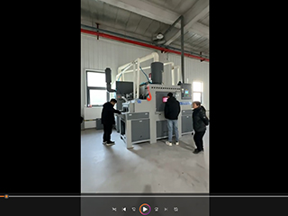 陕西客户案例:铝材自动喷砂机工作视频